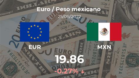 euro a peso mexicano hoy